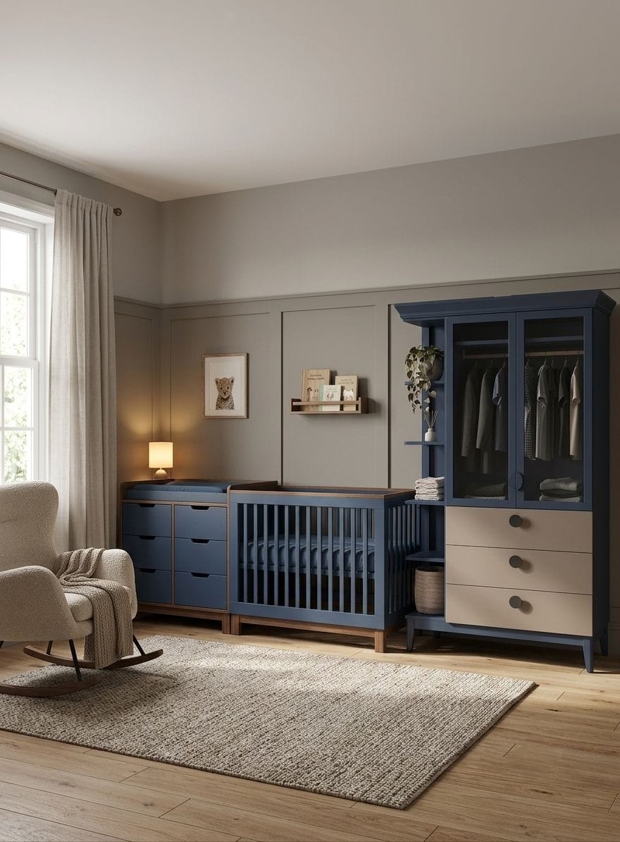 Navy & Linen Wardrobe