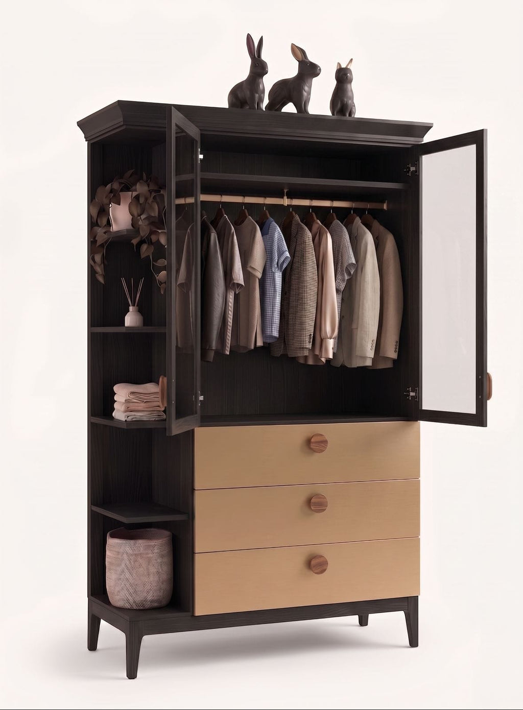 Midnight Black & Camel Wardrobe