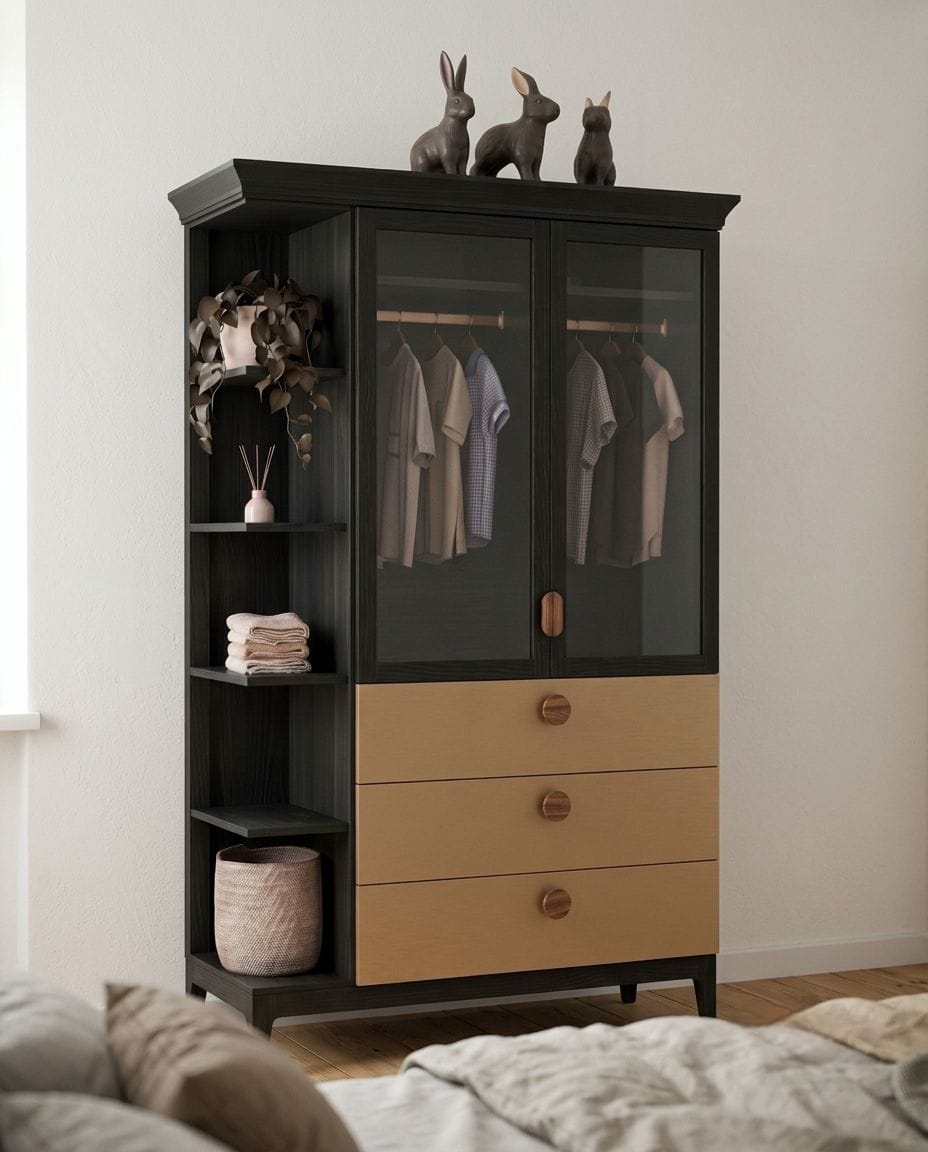 Midnight Black & Camel Wardrobe