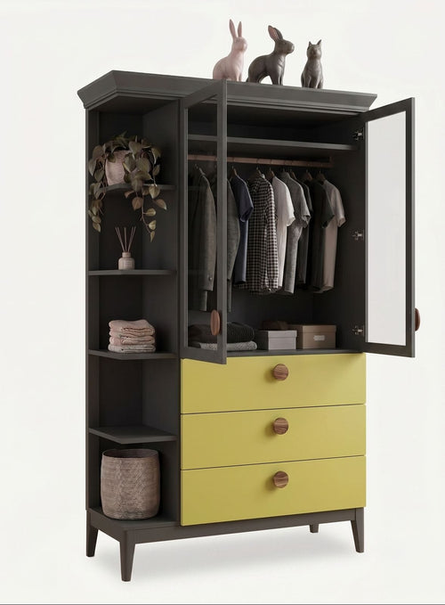 Charcoal & Lime Wardrobe