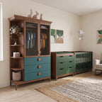 Teal & Walnut Wardrobe