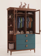 Teal & Walnut Wardrobe