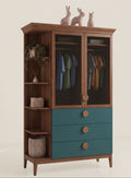 Teal & Walnut Wardrobe
