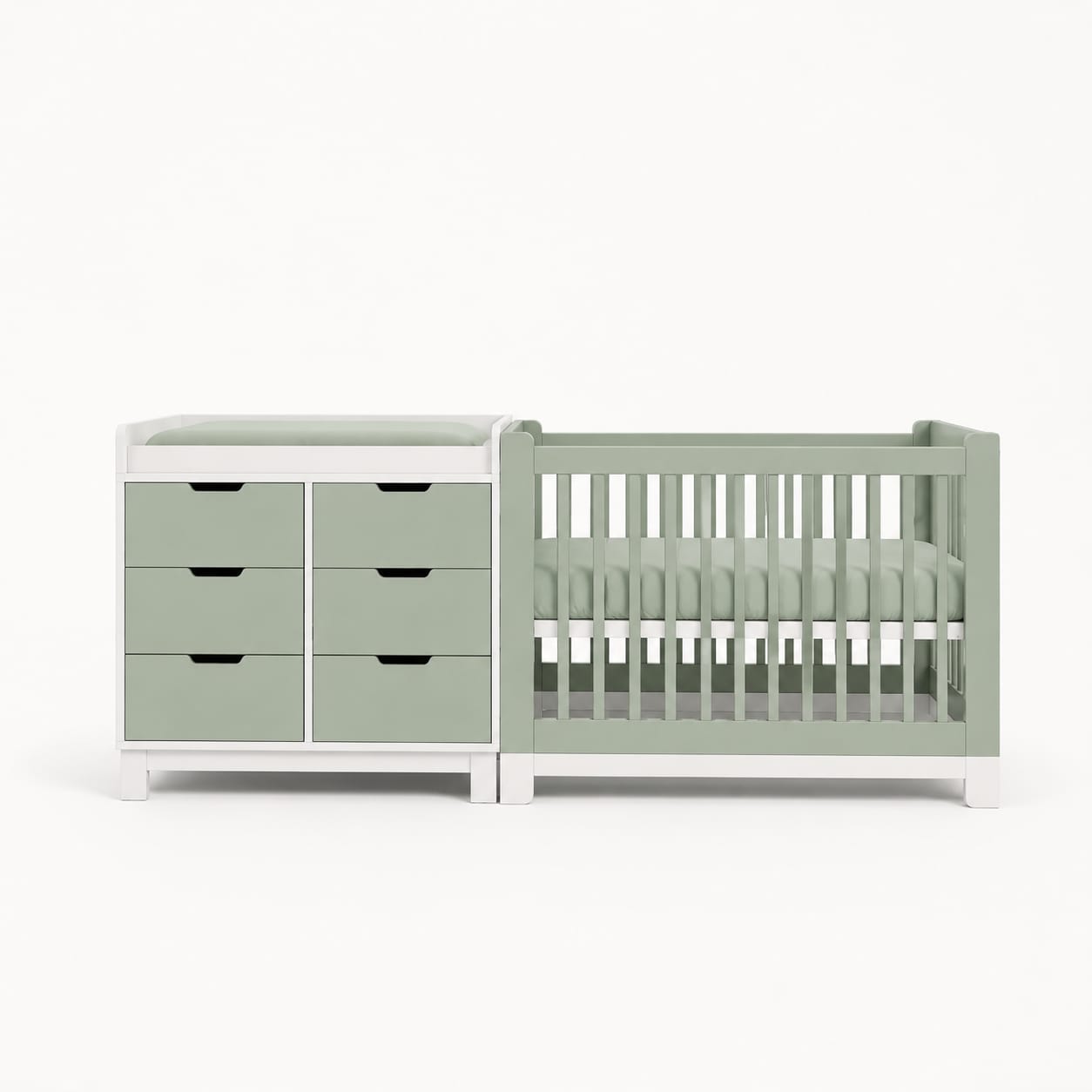 Nursery Combo — Sage Green & White