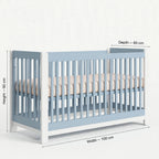 serenity Blue & White crib