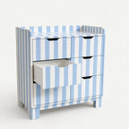 blue&white changing table