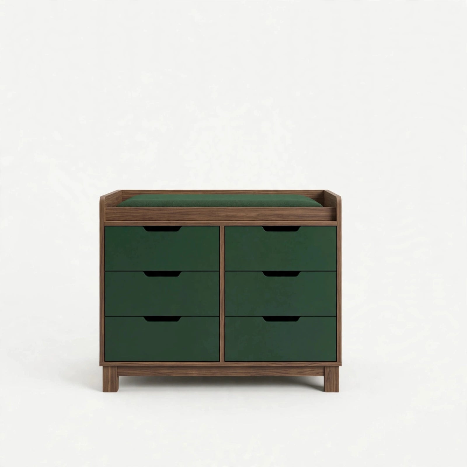 طقم حضانة - أخضر غامق (Dark Forest Green) وجوزي (Walnut)
