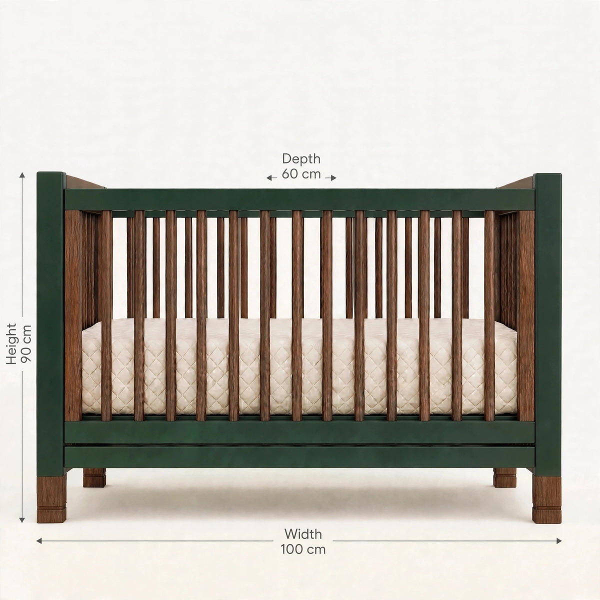 Dark Forest Green crib