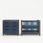 Nursery Combo — Navy Blue & Walnut