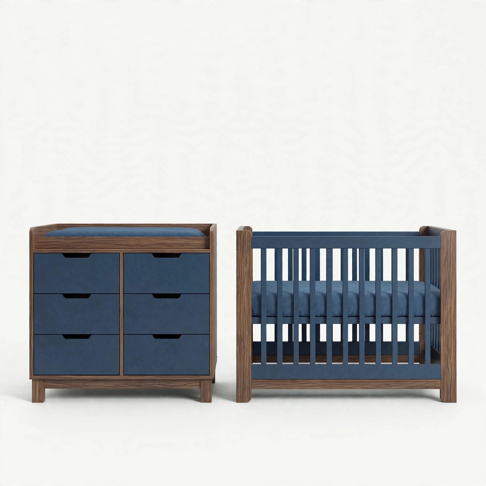 Nursery Combo — Navy Blue & Walnut