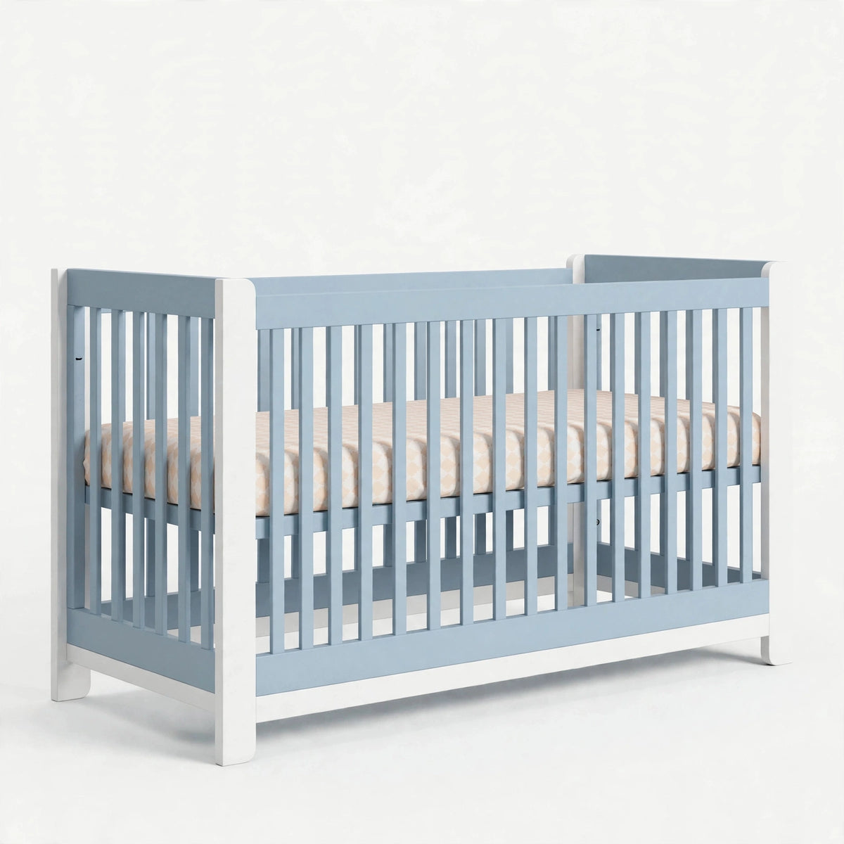 serenity Blue & White crib