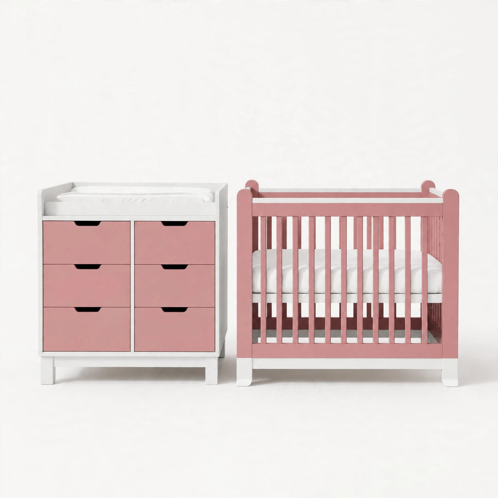Nursery Combo — Blush Pink & White
