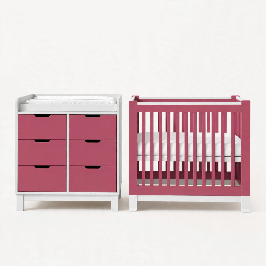 Nursery Combo — Mauve Rose & White