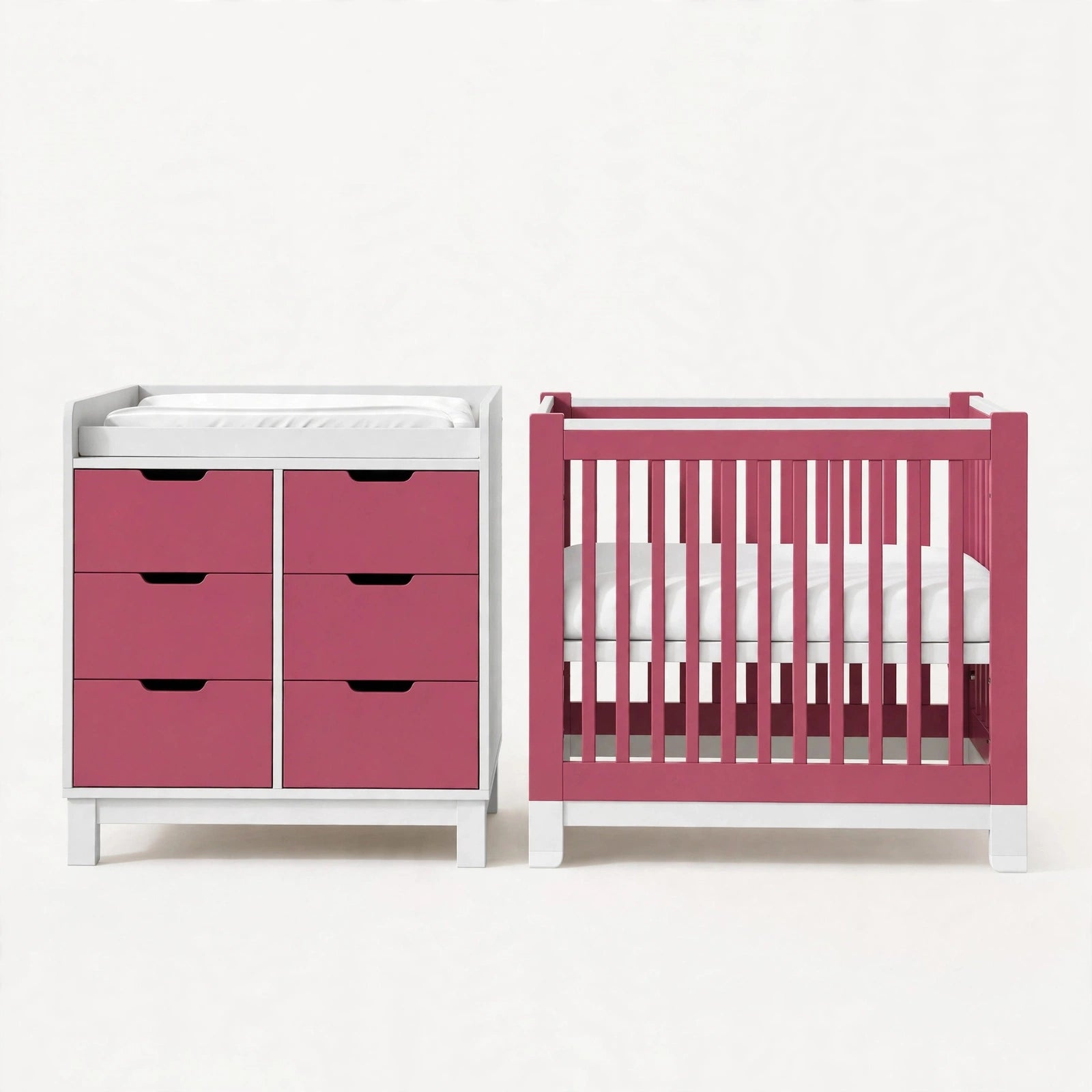 Nursery Combo — Mauve Rose & White
