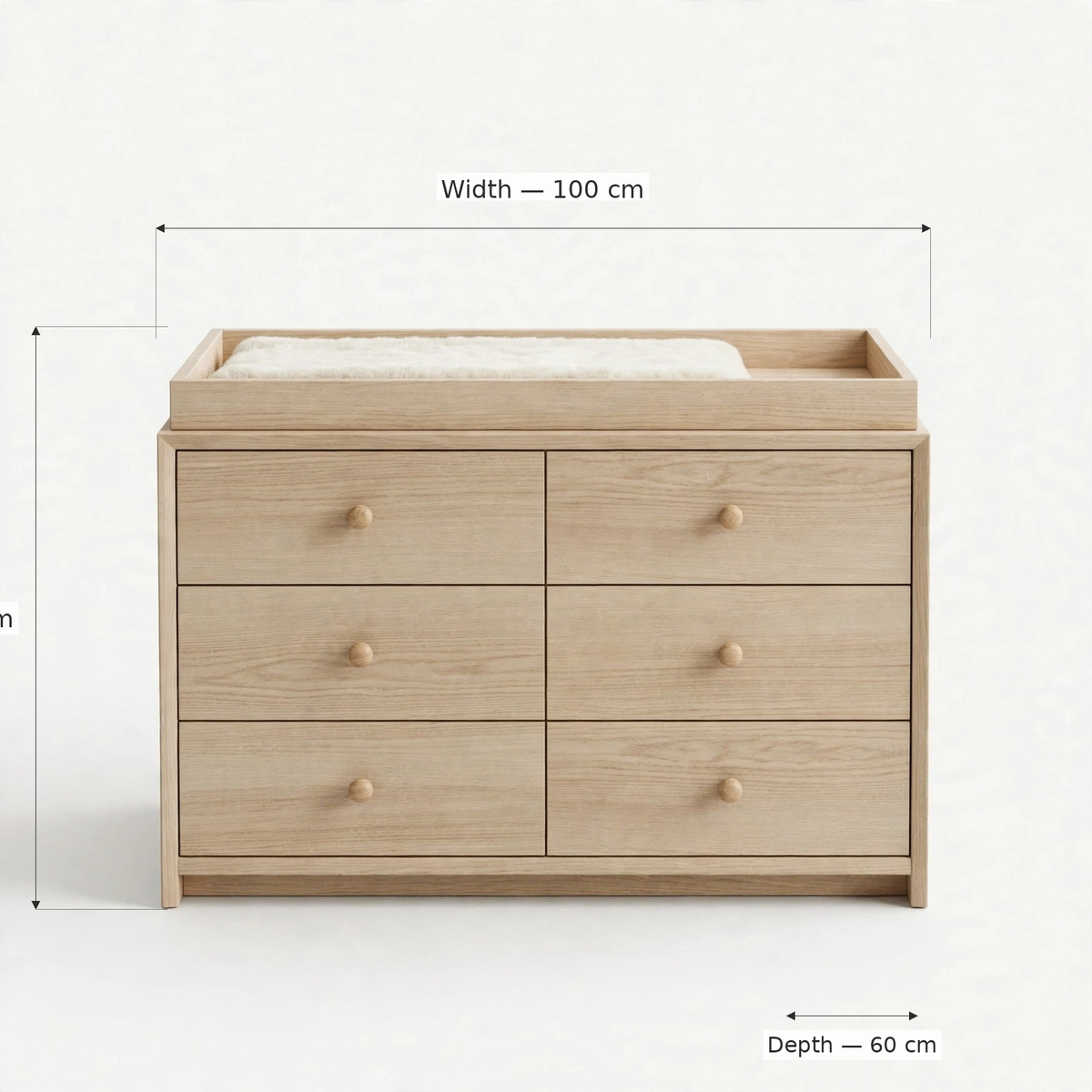Light Oak Changing Table