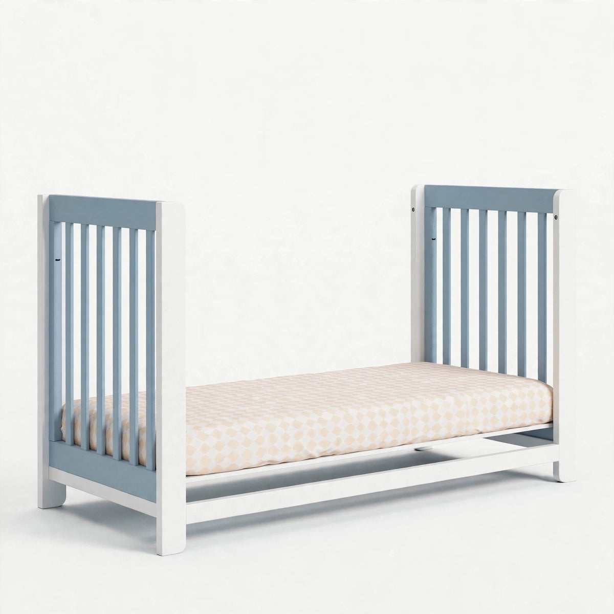 serenity Blue & White crib