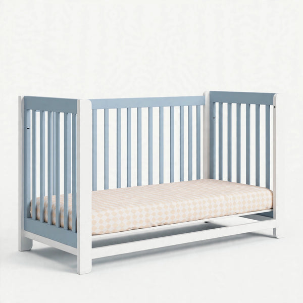 serenity Blue & White crib