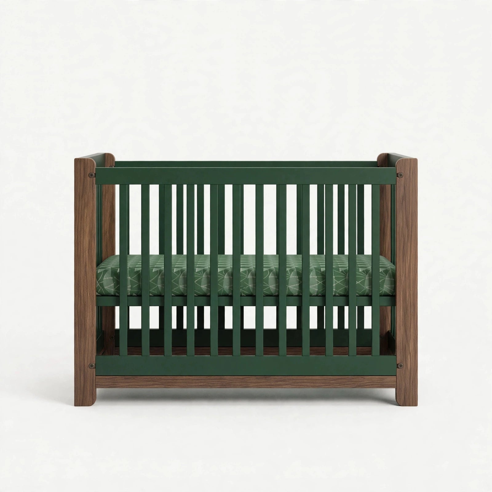 طقم حضانة - أخضر غامق (Dark Forest Green) وجوزي (Walnut)