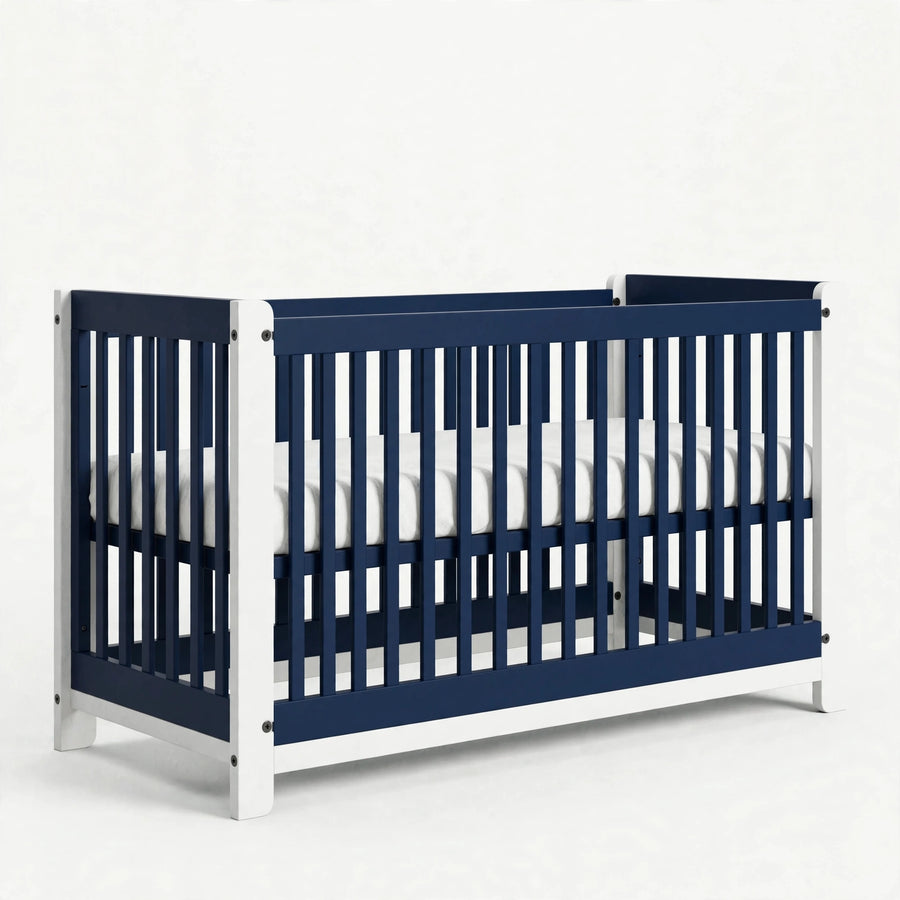 The Navy & white Crib