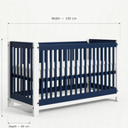 The Navy & white Crib