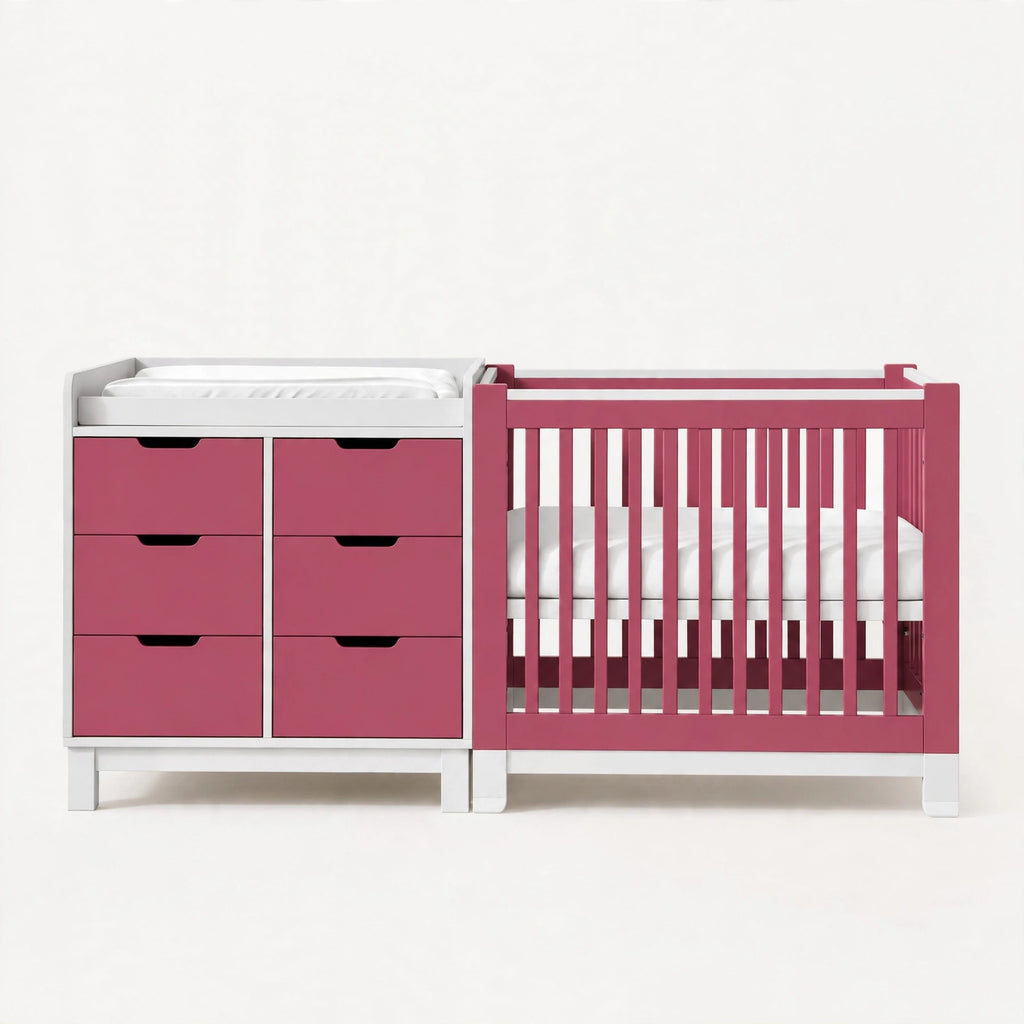 Nursery Combo — Mauve Rose & White