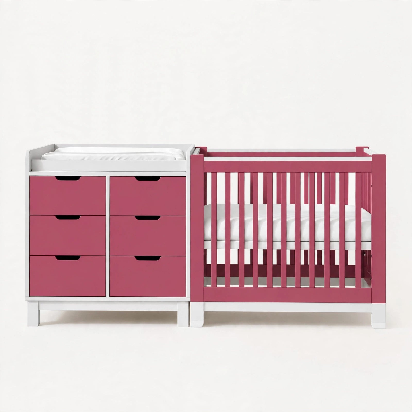 Nursery Combo — Mauve Rose & White