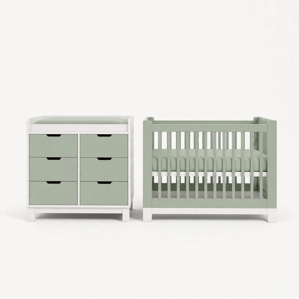 Nursery Combo — Sage Green & White