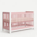 Dusty Rose & White crib