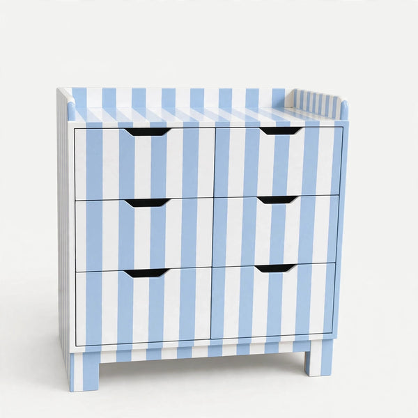 blue&white changing table