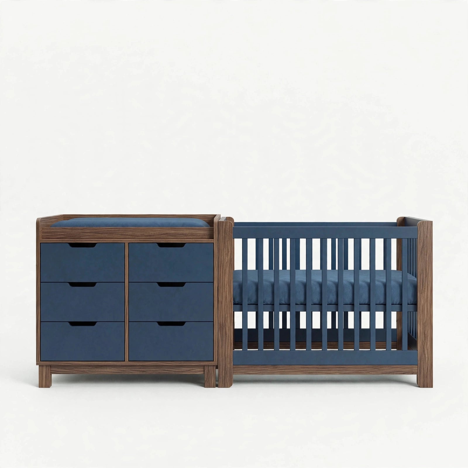 Nursery Combo — Navy Blue & Walnut