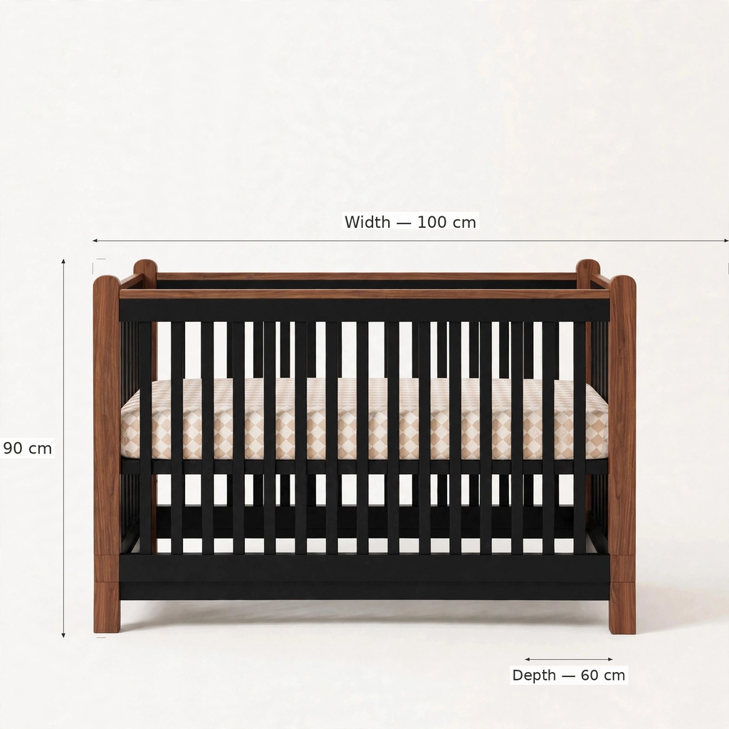 Ebony & Walnut crib